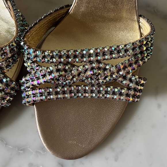 Gina Nocturn Mink Key West Swarovski® Crystal High Heel Stiletto Sandals - Picture 10 of 13